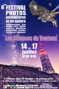 Festival Photos Animalières et de Nature des Silences du Ventoux. Du 13 au 17 juillet 2016 à Sault. Vaucluse. 